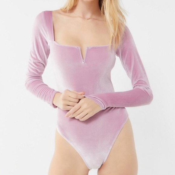 Urban Outfitters Other - Brand New - OFU Evelyn Velvet Long Sleeve Bodysuit
